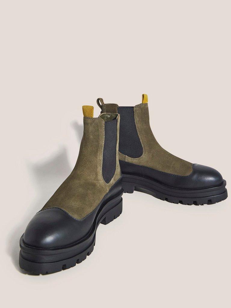 Puddle Chelsea Boot in KHAKI GRN - FLAT FRONT