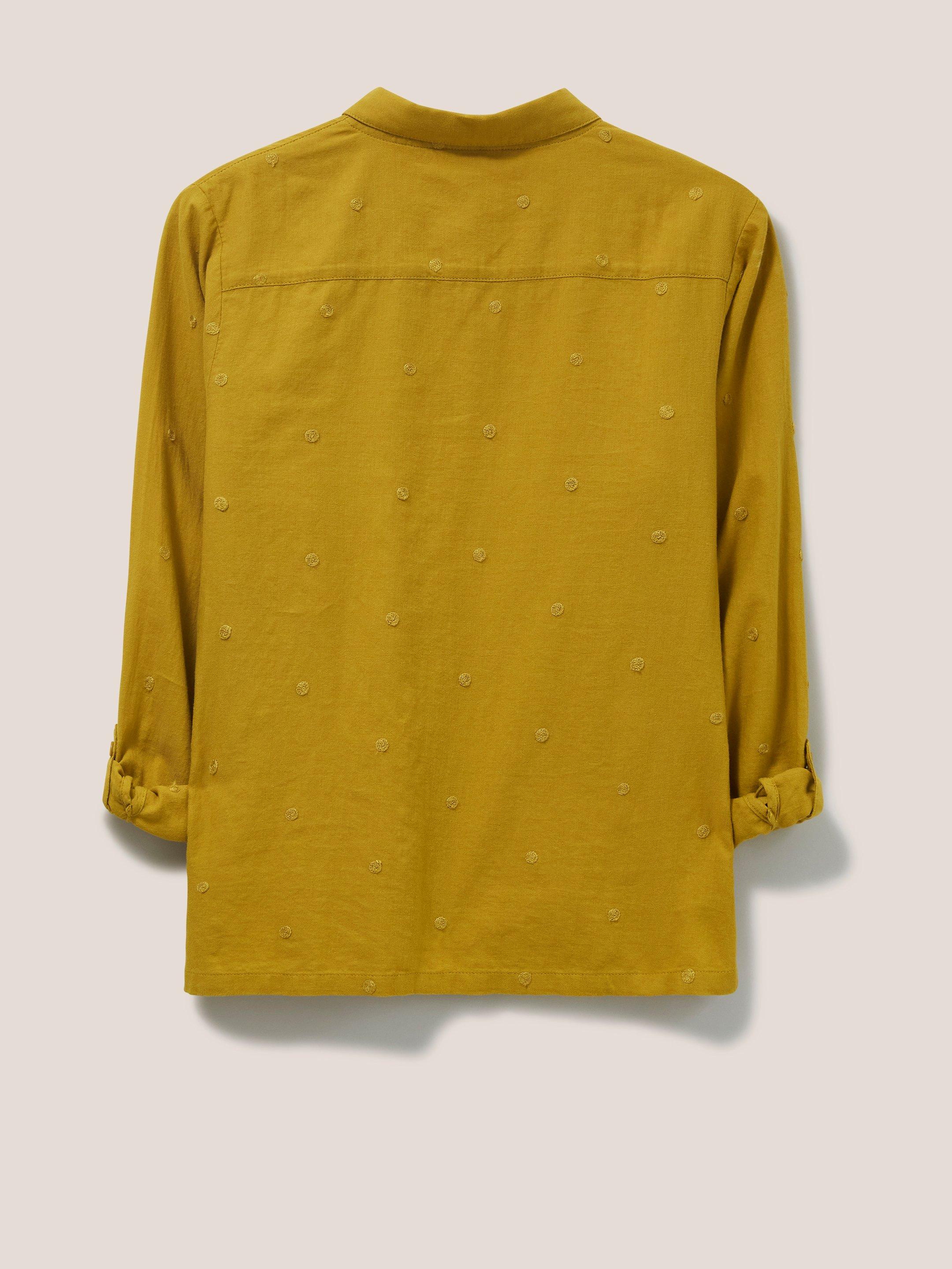 Emilia Organic Cotton Long Sleeve Shirt in CHART MLT - FLAT BACK