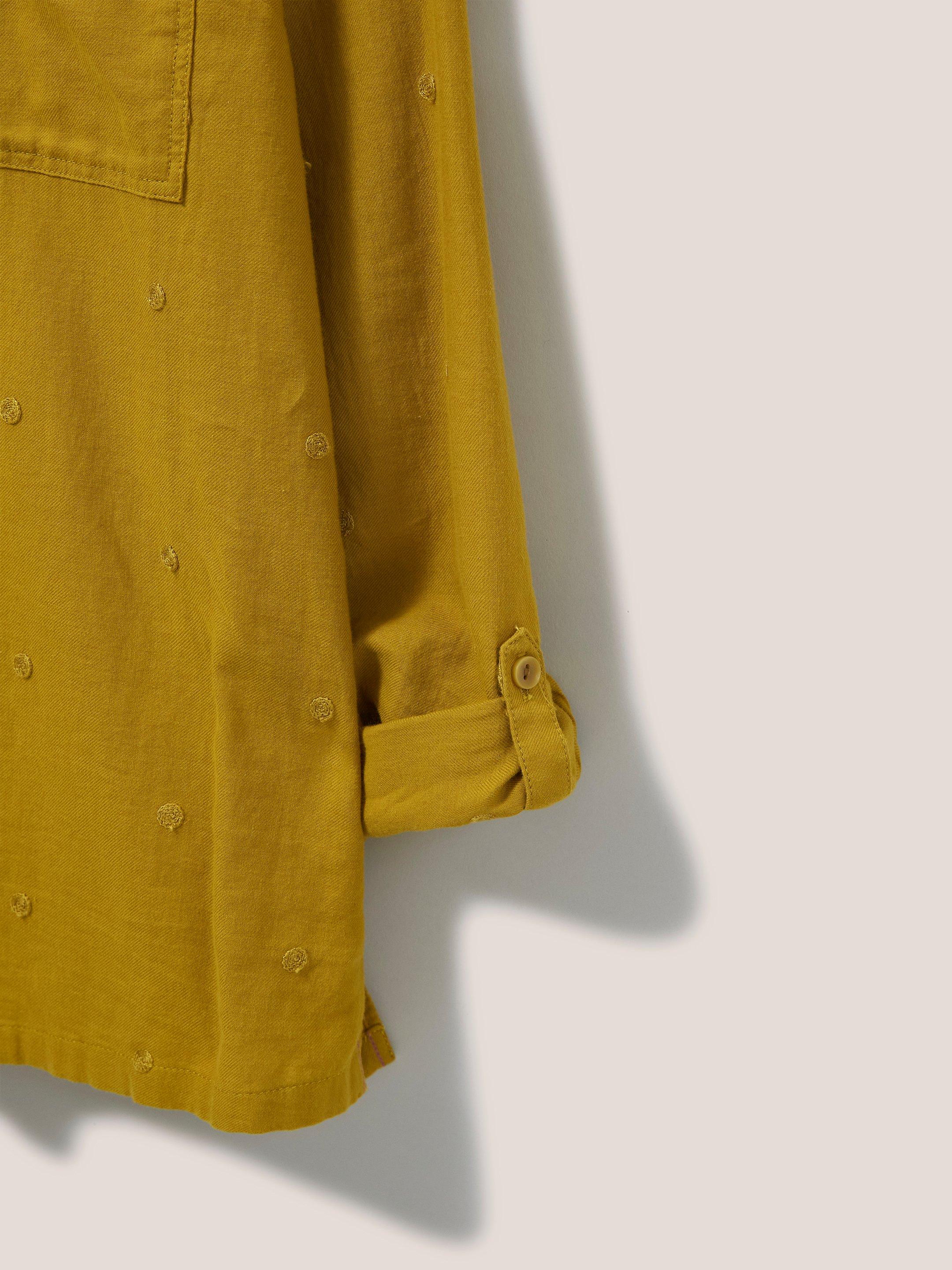 Emilia Organic Cotton Long Sleeve Shirt in CHART MLT - FLAT DETAIL