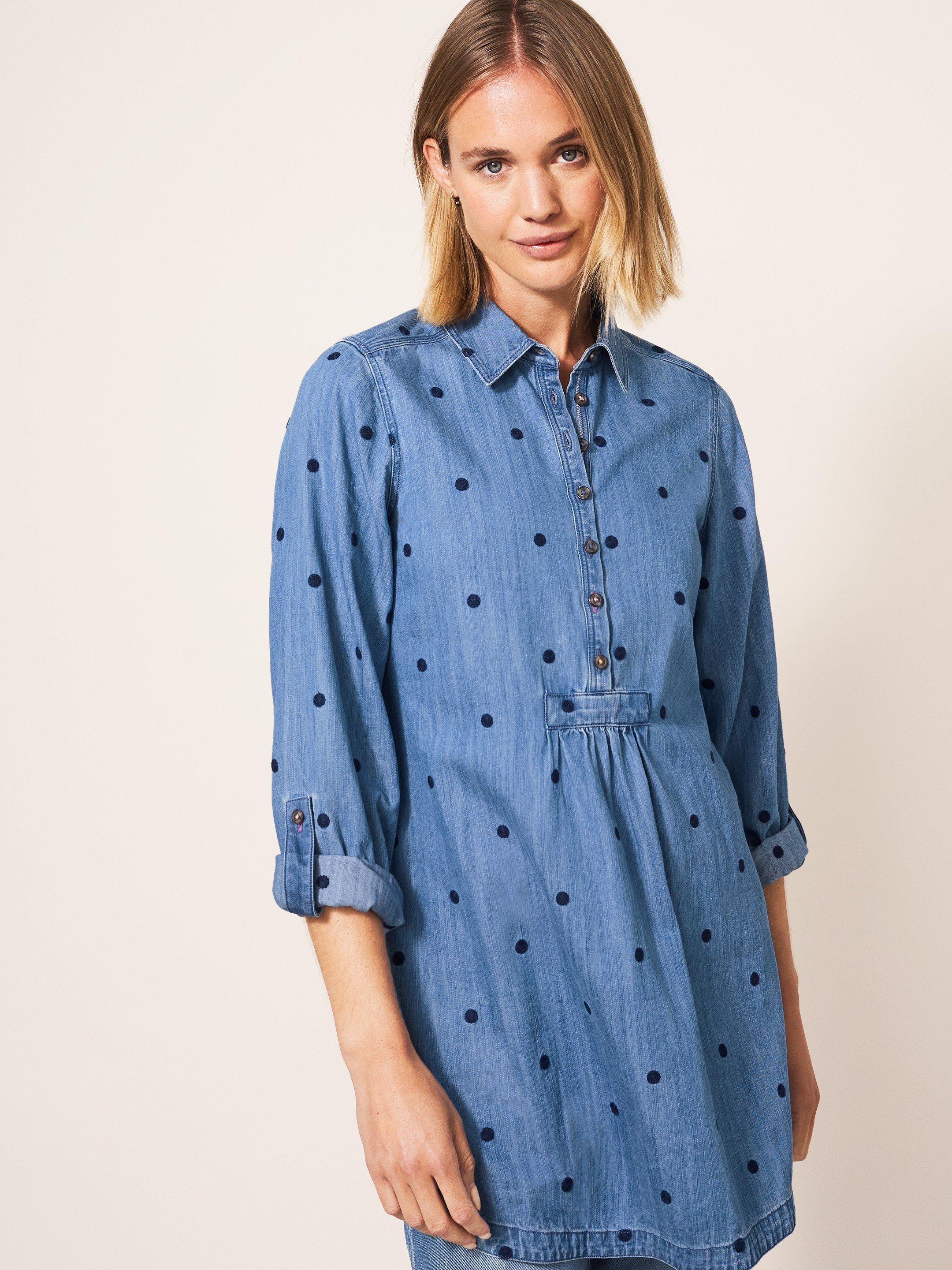 Denim tunic store shirt dress