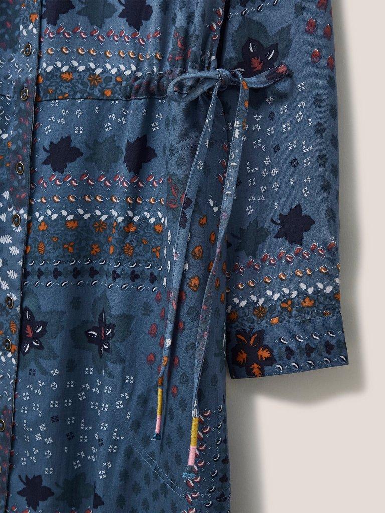 Nora Tencel Shirt Dress in BLUE MLT - FLAT DETAIL