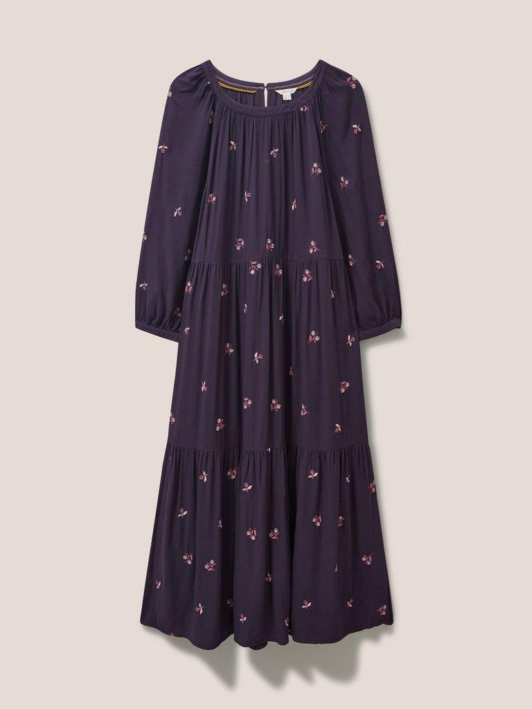 Clara Embroidered Dress in PURPLE MLT - FLAT FRONT