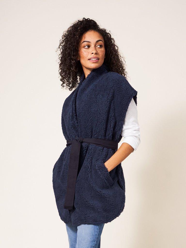 Leia Reversible Throw On in DARK NAVY - LIFESTYLE