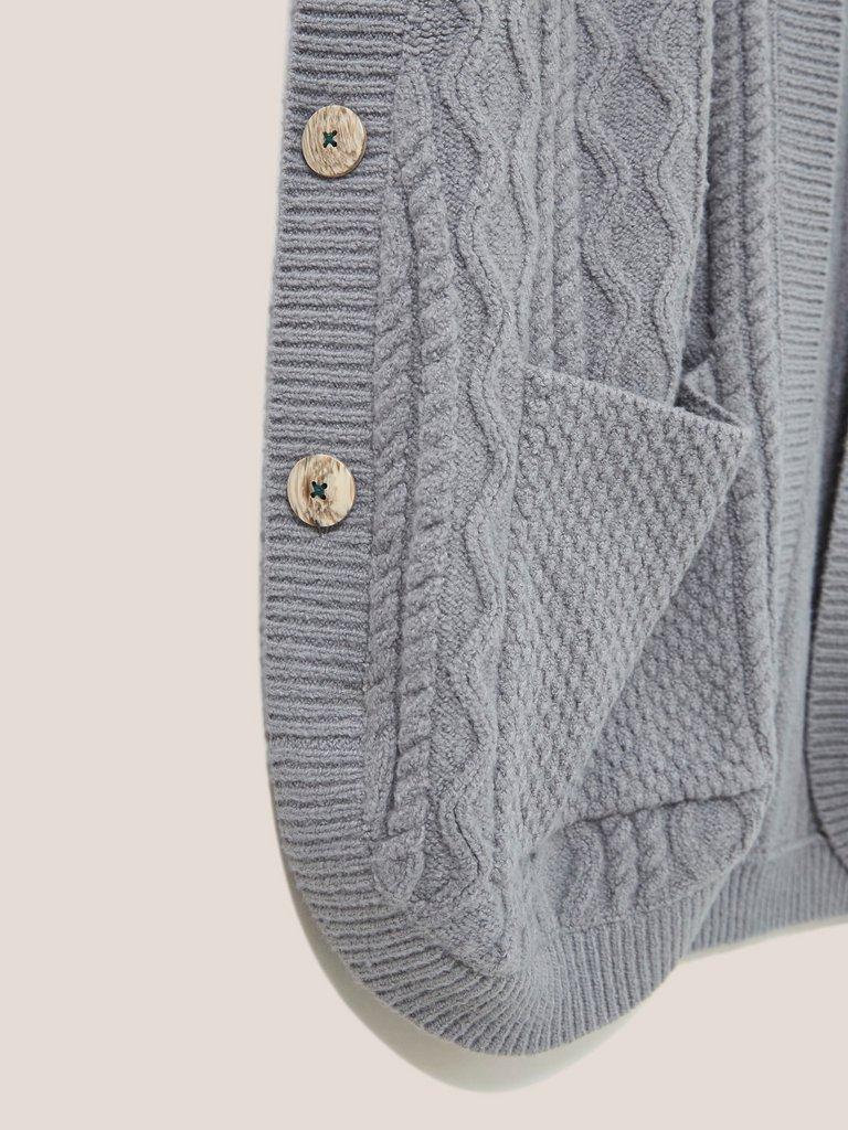 Leia Knitted Throw On in GREY MLT - FLAT DETAIL