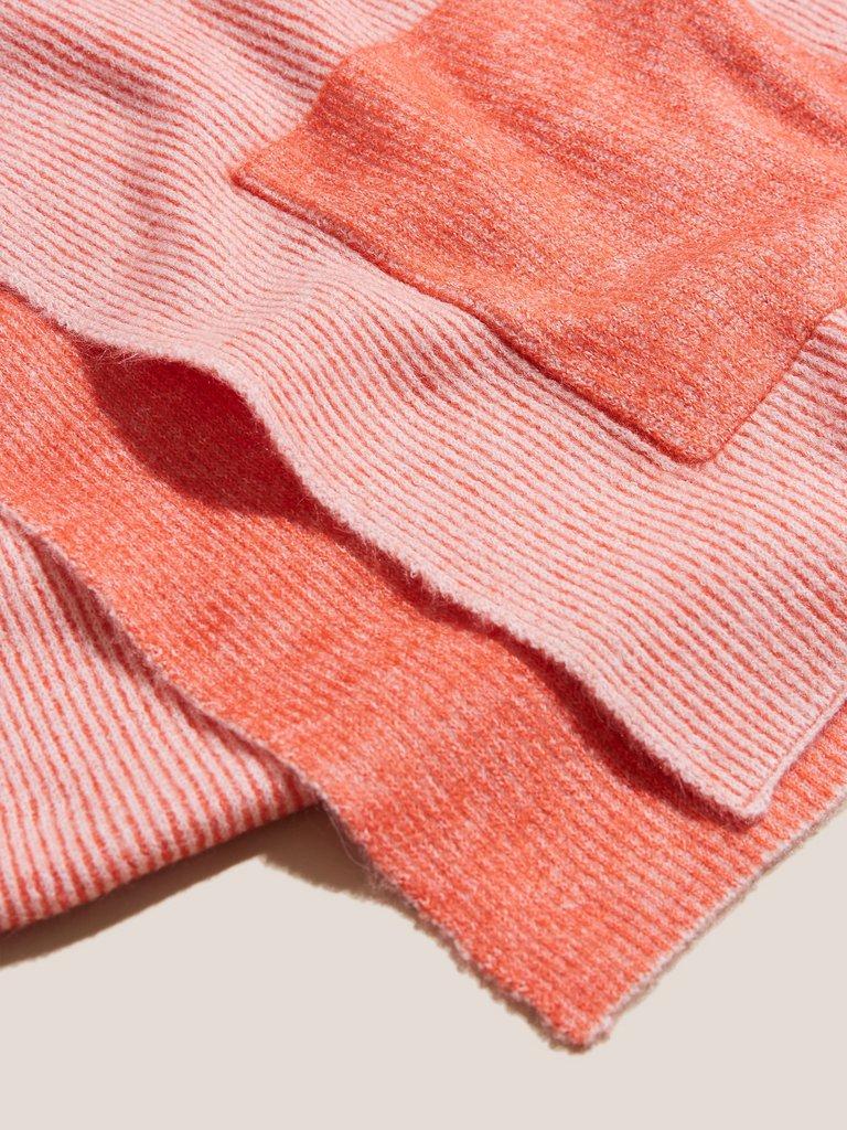 Knit Pocket Scarf in PINK MLT - FLAT DETAIL