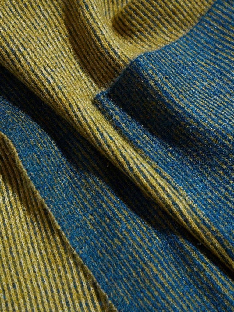 Knit Pocket Scarf in TEAL MLT - FLAT DETAIL