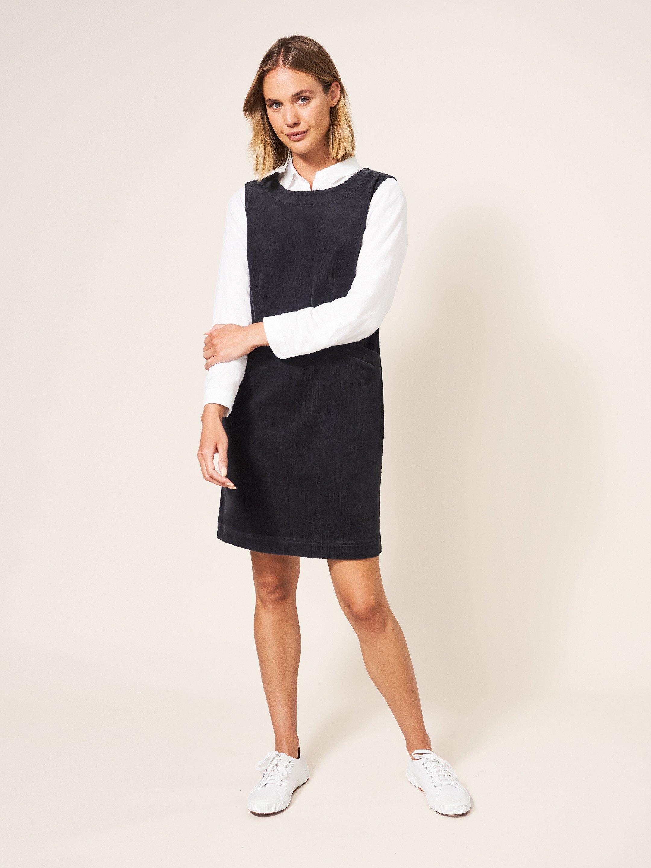 Pinafore dress with white hot sale shirt