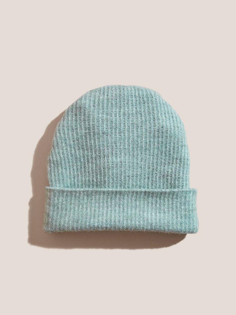 Reversible Colourblock Beanie in NAVY MULTI - FLAT FRONT