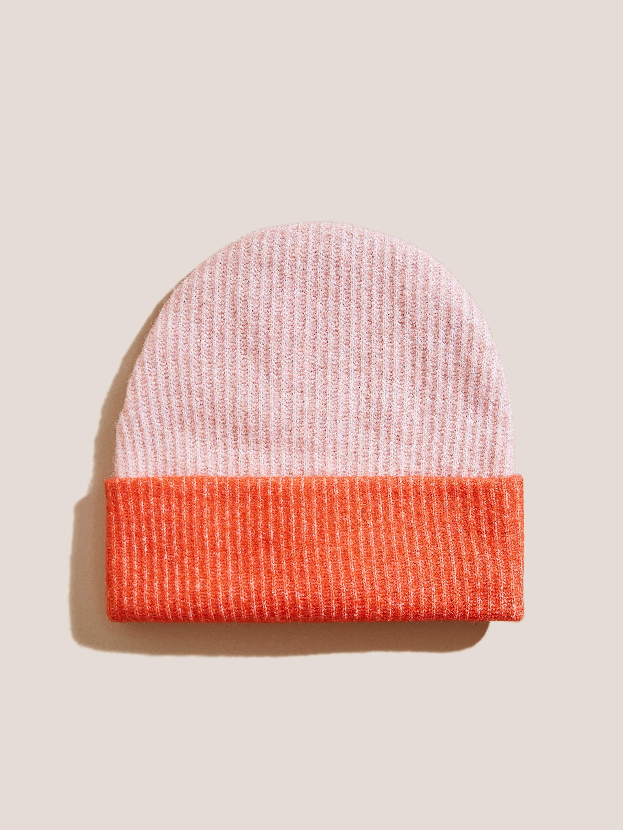 Reversible Colourblock Beanie in PINK MLT - LIFESTYLE