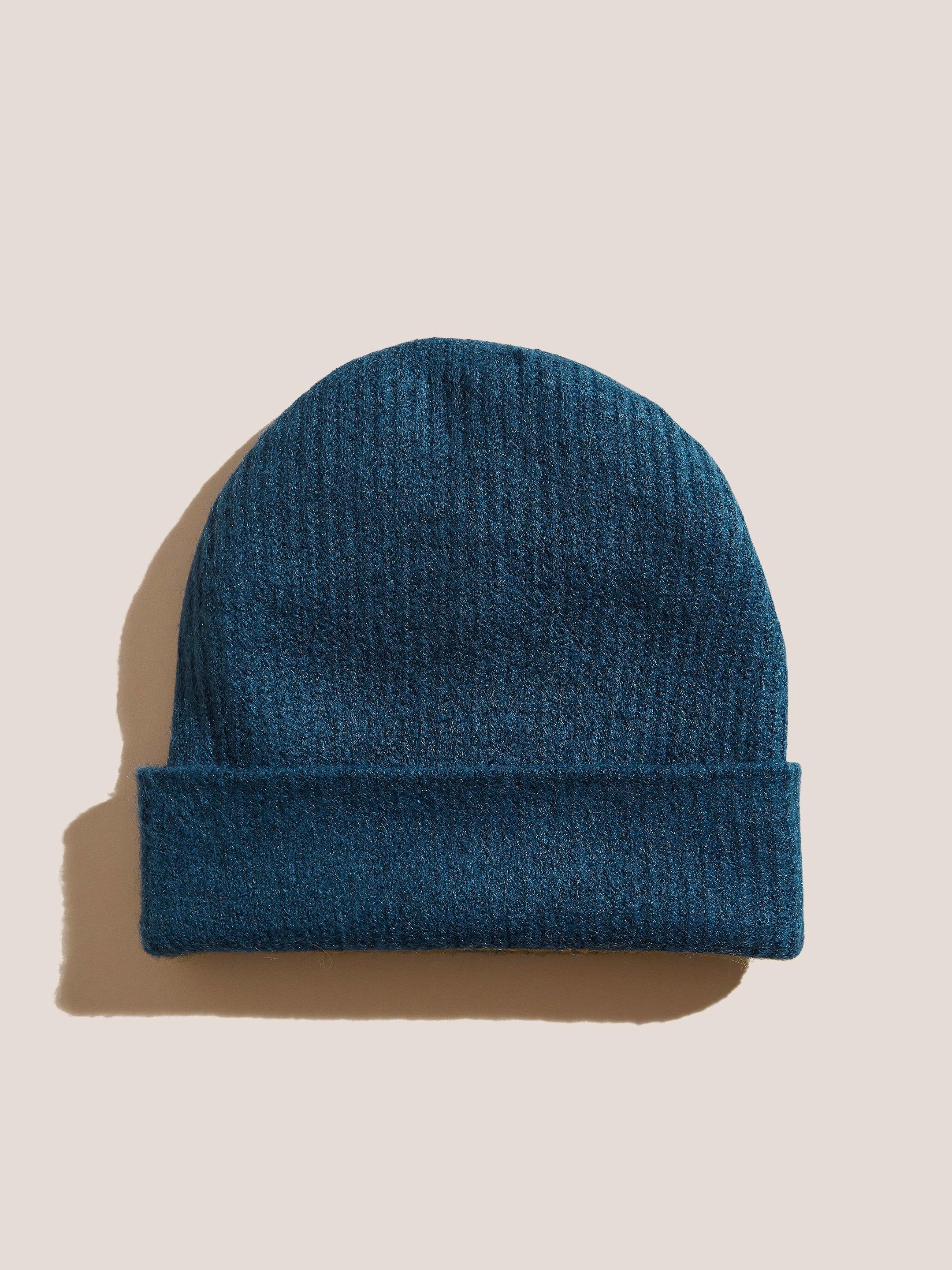 Reversible Colourblock Beanie in TEAL MLT - FLAT FRONT