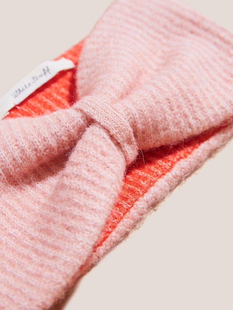 Reversible Knit Headbands in PINK MLT - FLAT DETAIL