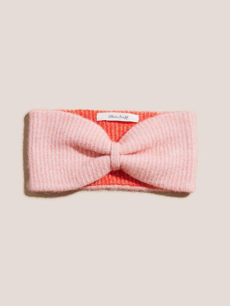Reversible Knit Headbands in PINK MLT - FLAT FRONT