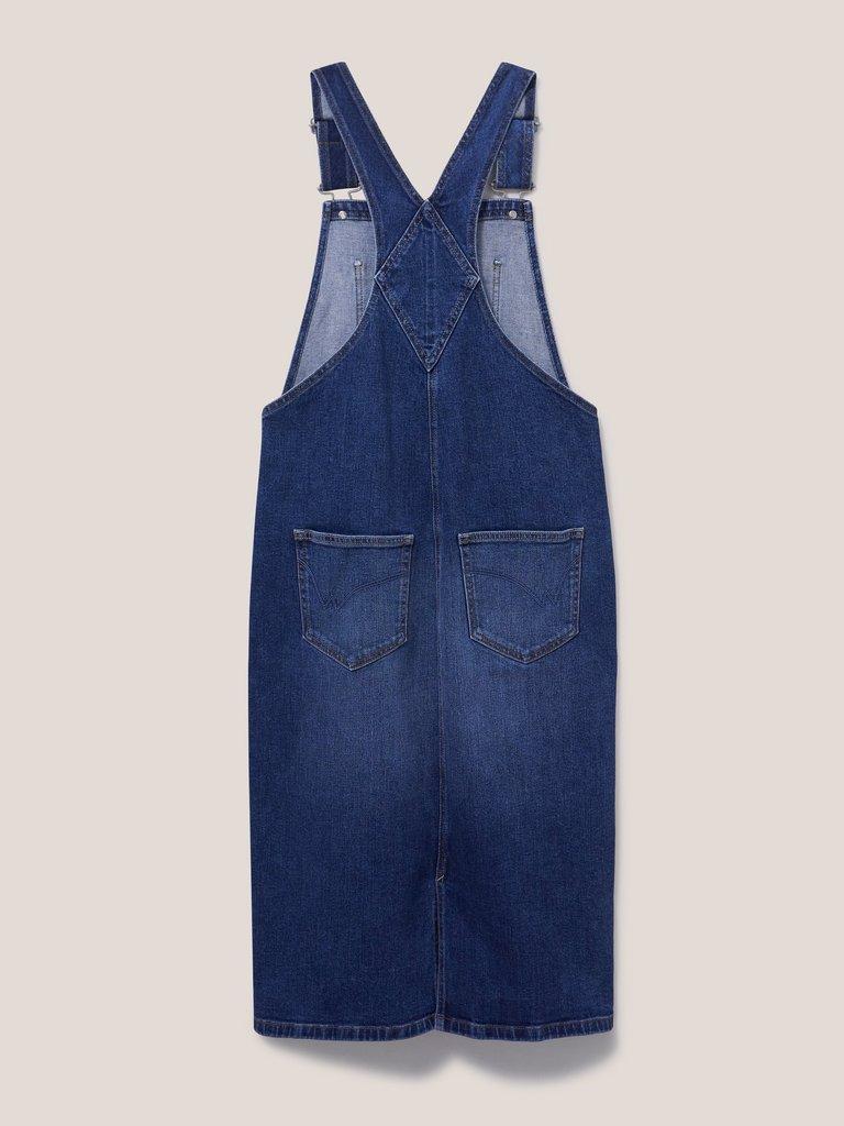 Lothbury Organic Denim Pinafore in MID DENIM