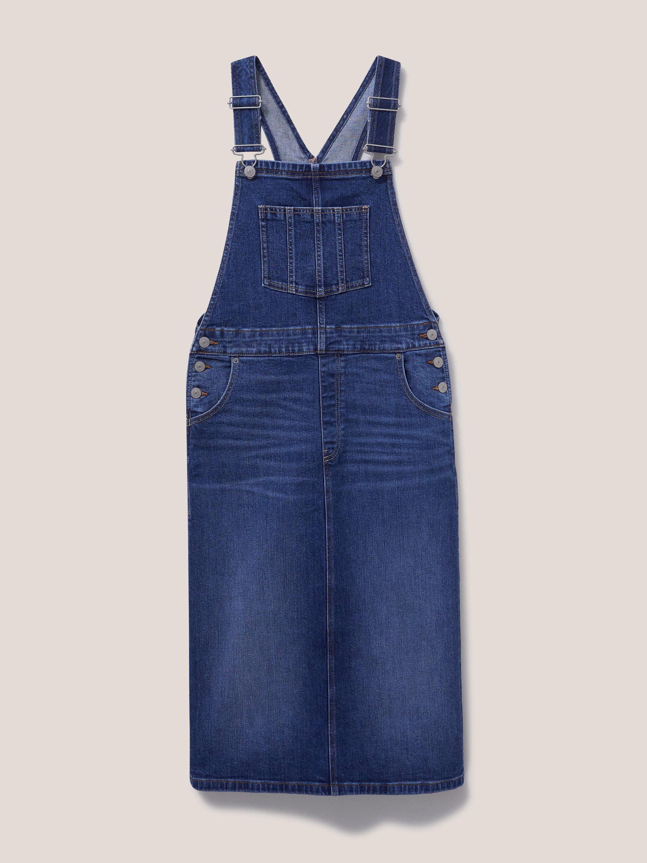 Denim hot sale midi pinafore