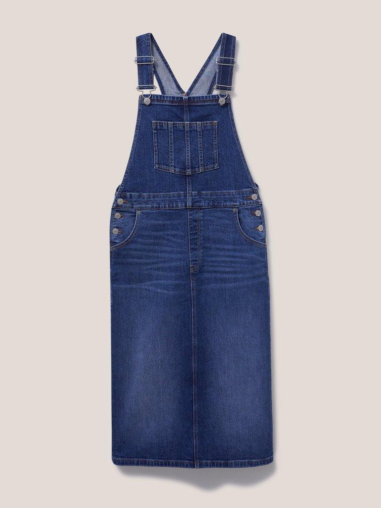 Emmie Denim Midi Pinny in MID DENIM