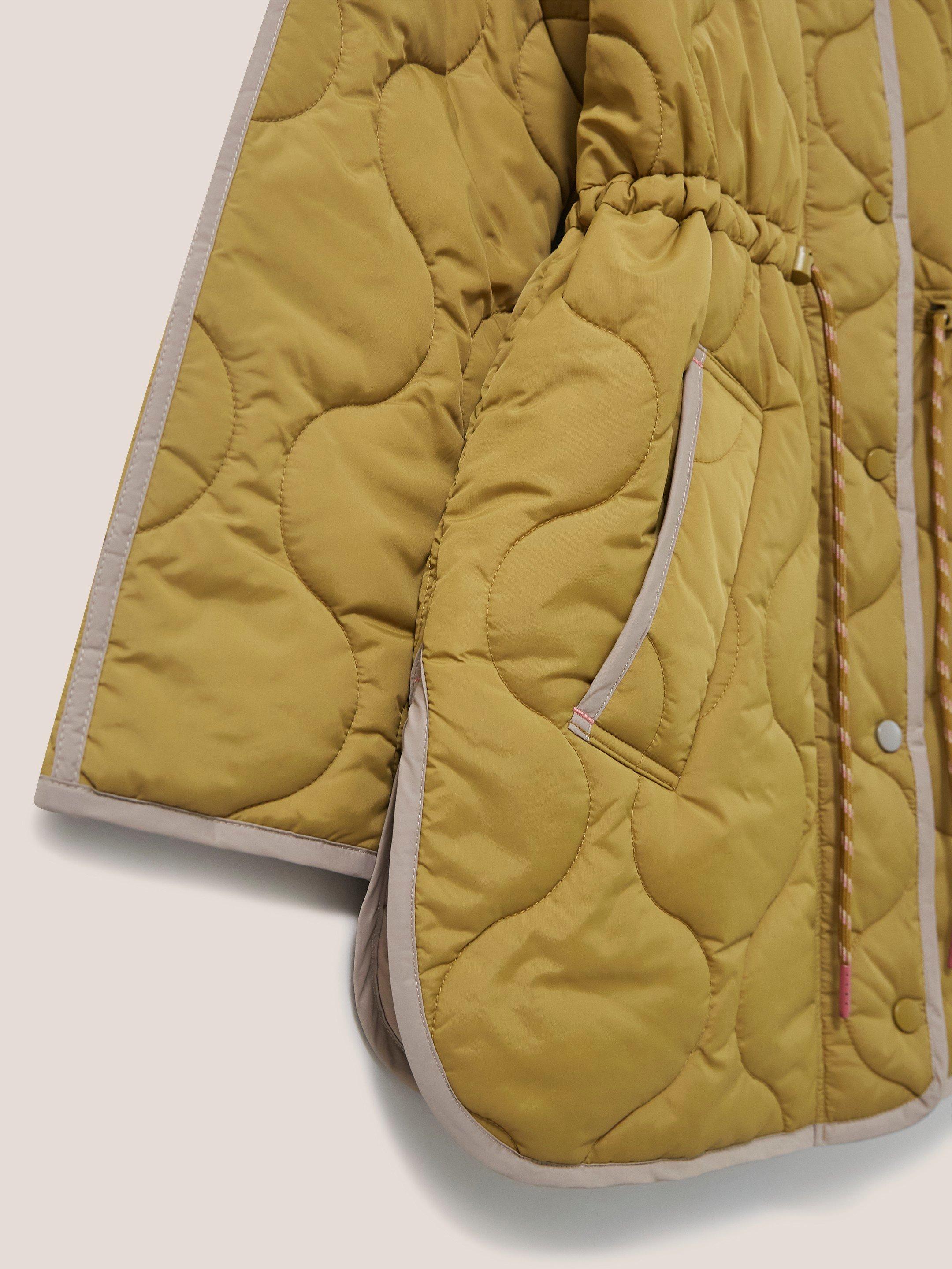Emilia Quilted Coat in DK CHART - FLAT DETAIL