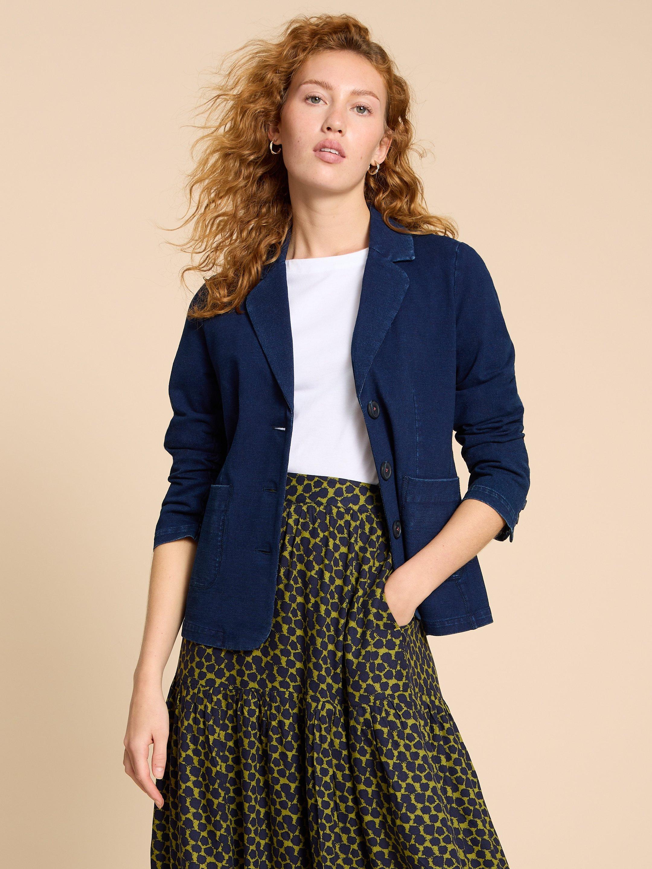 Cotton jersey shop blazer womens