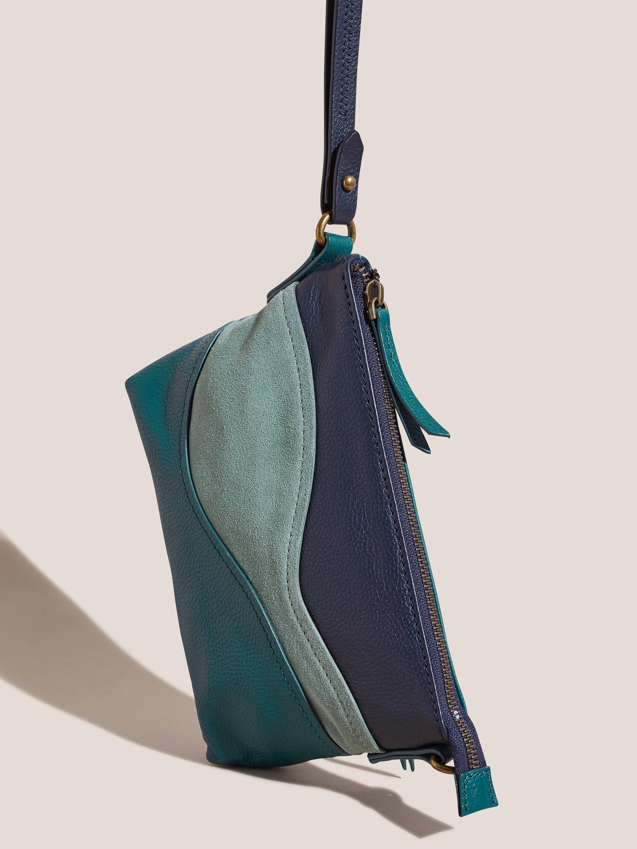 Poppy Pouch Bag in TEAL MLT - FLAT DETAIL