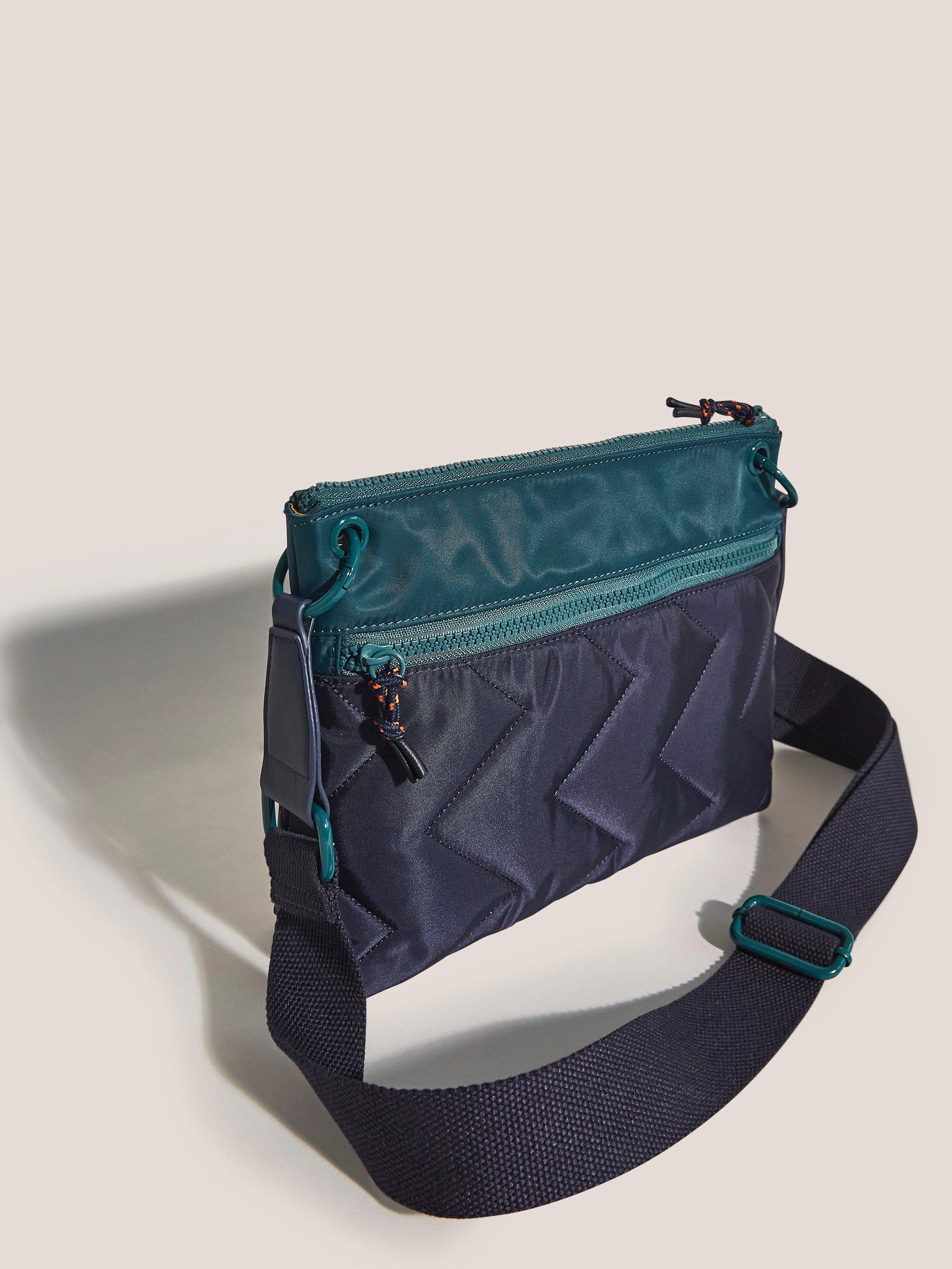 Wanda Nylon Crossbody Bag in NAVY MULTI - FLAT BACK