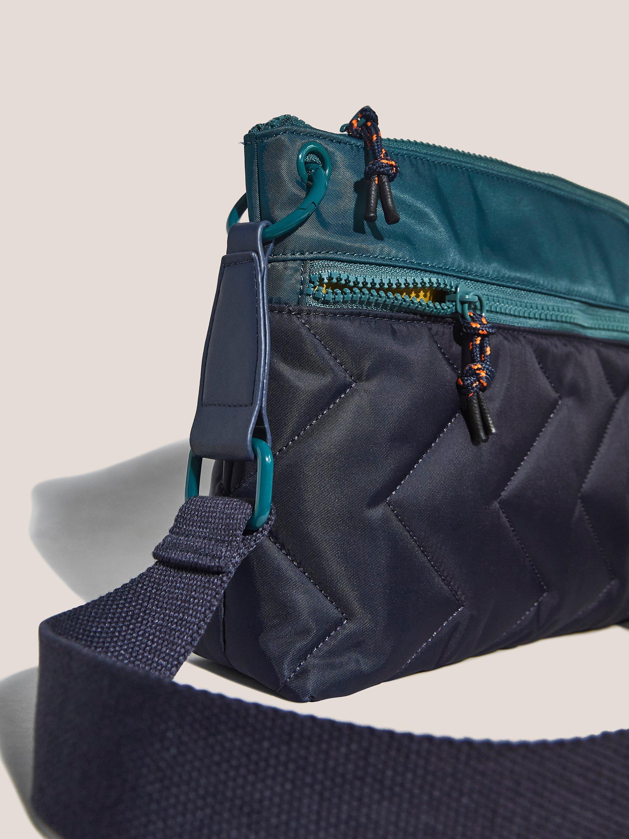 Wanda Nylon Crossbody Bag in NAVY MULTI - FLAT FRONT