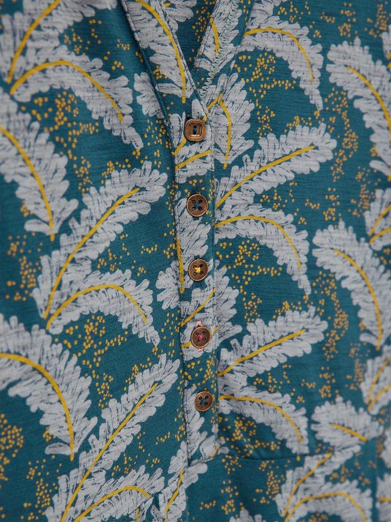 Tammy Jersey Dress in TEAL MLT - FLAT DETAIL