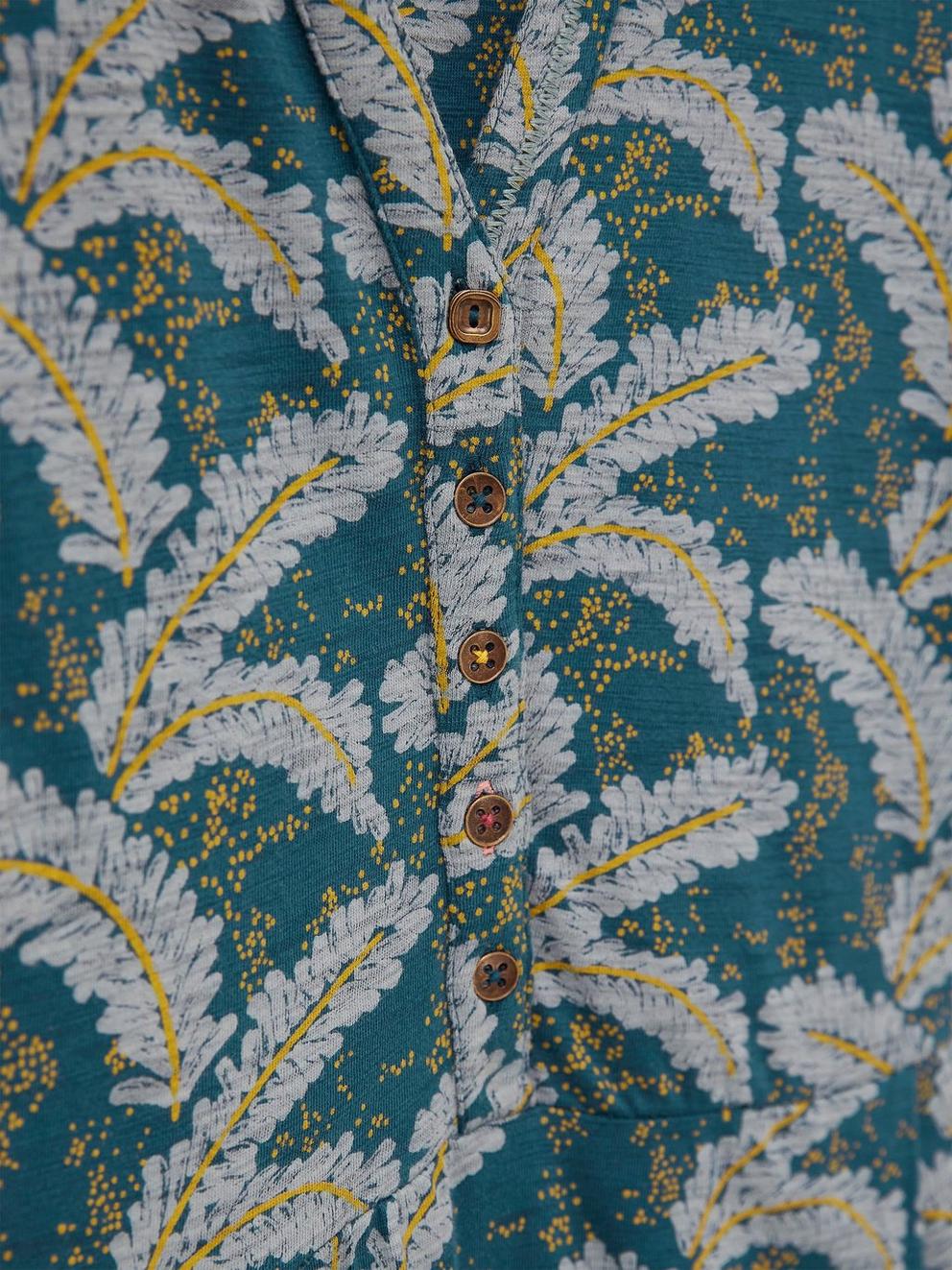 Tammy Jersey Dress in TEAL MLT - FLAT DETAIL