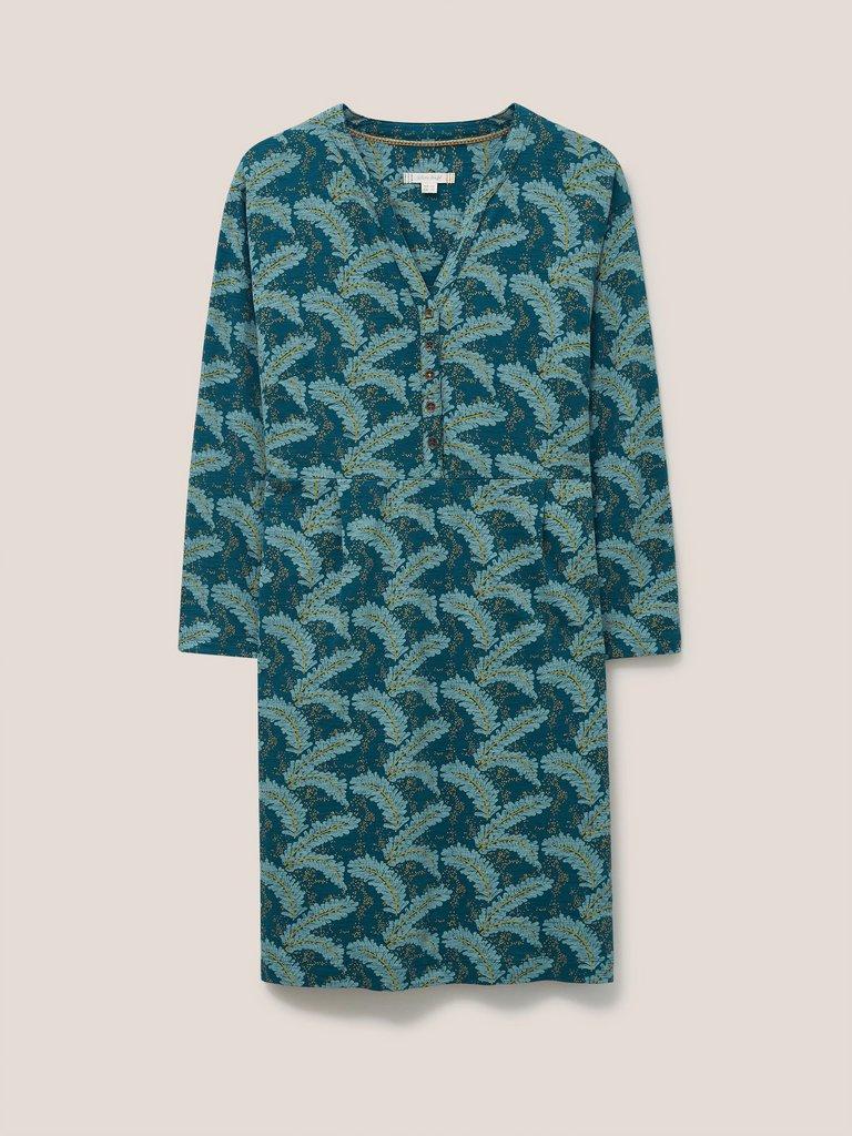 Tammy Jersey Dress in TEAL MLT - FLAT FRONT