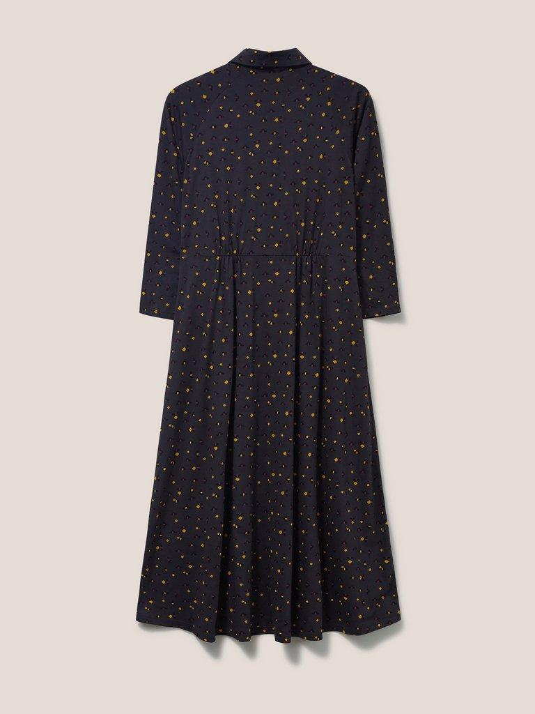 Carmen Jersey Dress in GREY MLT - FLAT BACK