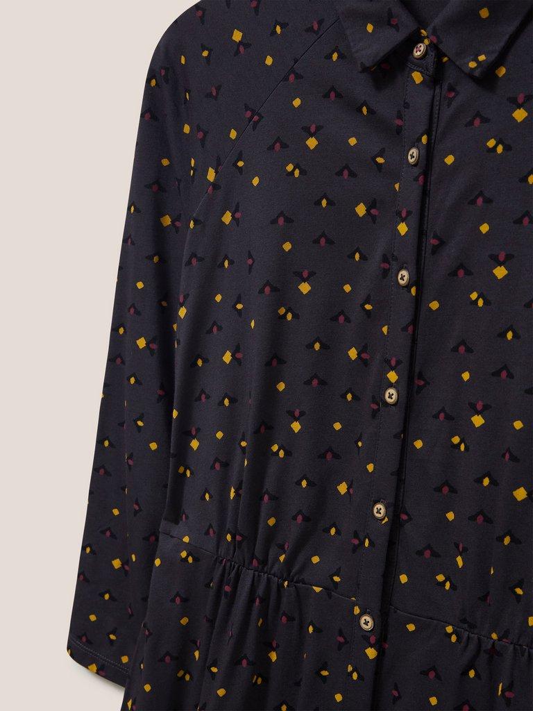 Carmen Jersey Dress in GREY MLT - FLAT DETAIL