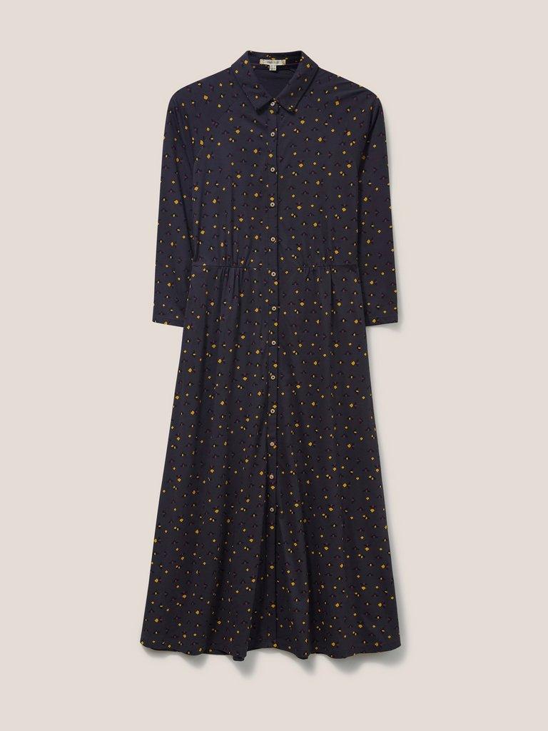 Carmen Jersey Dress in GREY MLT - FLAT FRONT