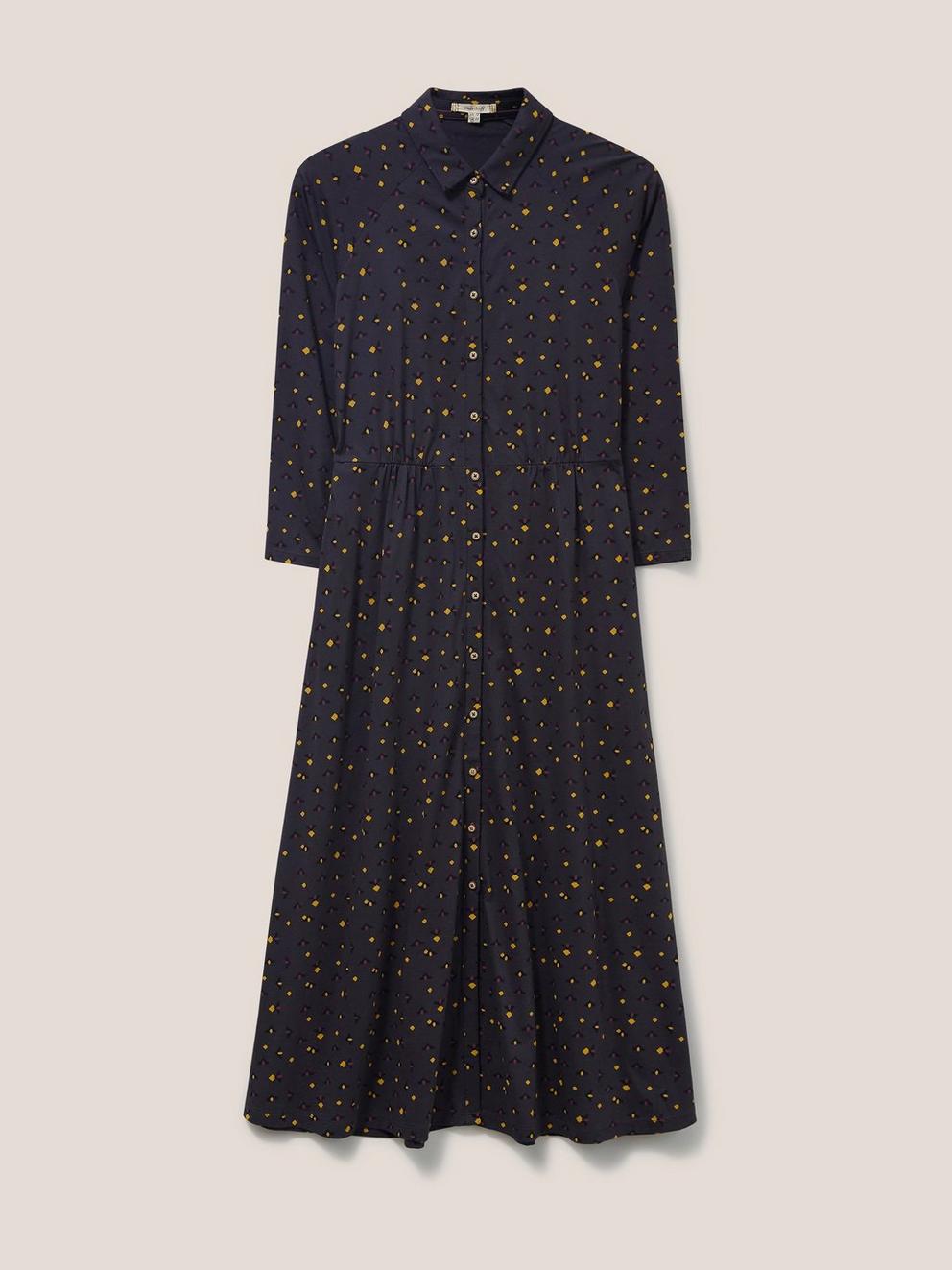 Carmen Jersey Dress in GREY MLT - FLAT FRONT