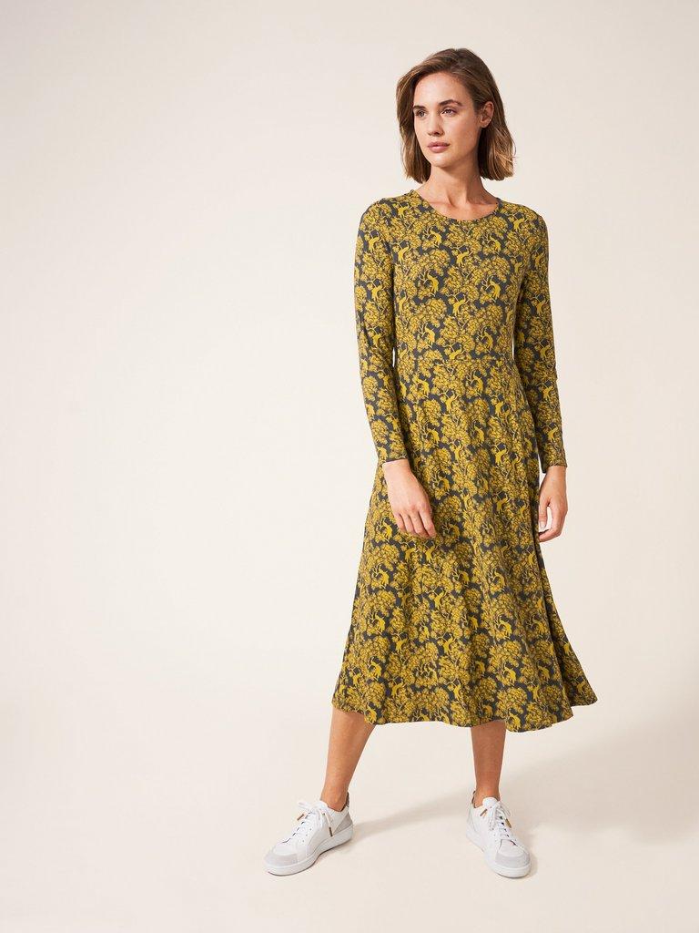 Madeline Eco Vero Jersey Dress in CHART MLT - LIFESTYLE
