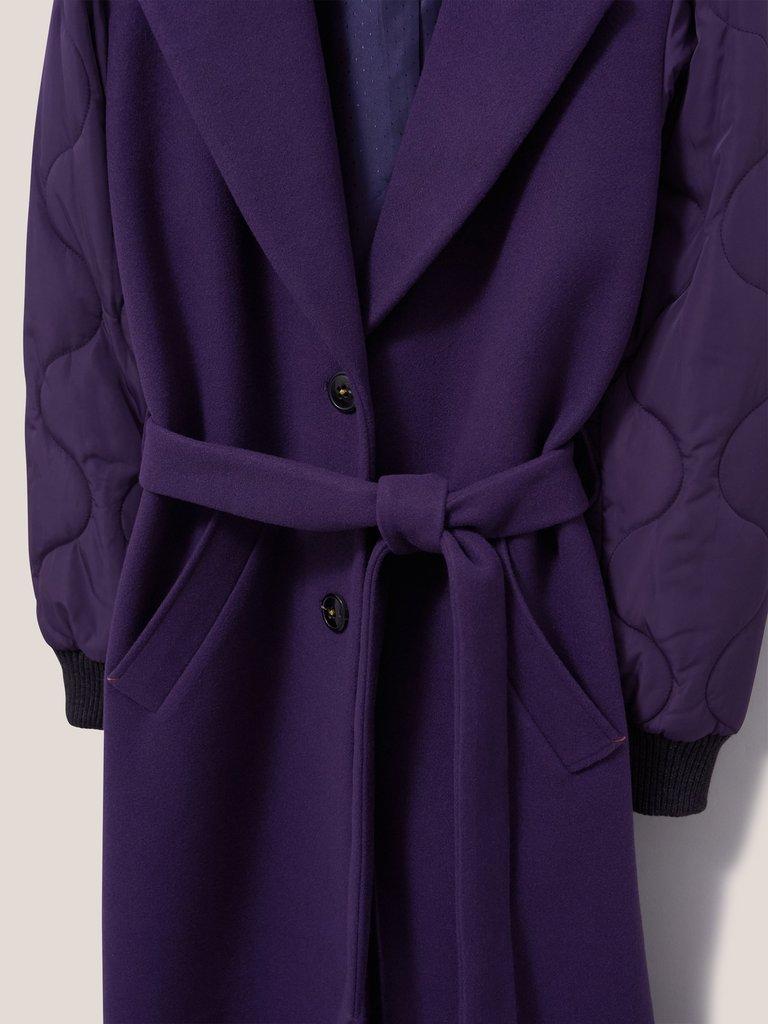 Remi Coat in DK PURPLE - FLAT DETAIL