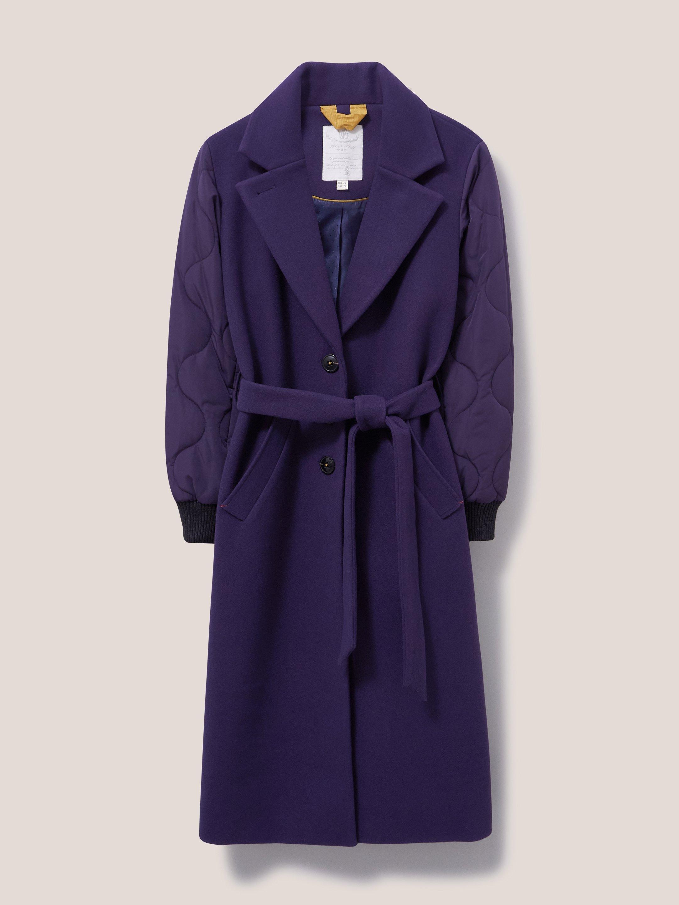 Remi Coat in DK PURPLE - FLAT FRONT