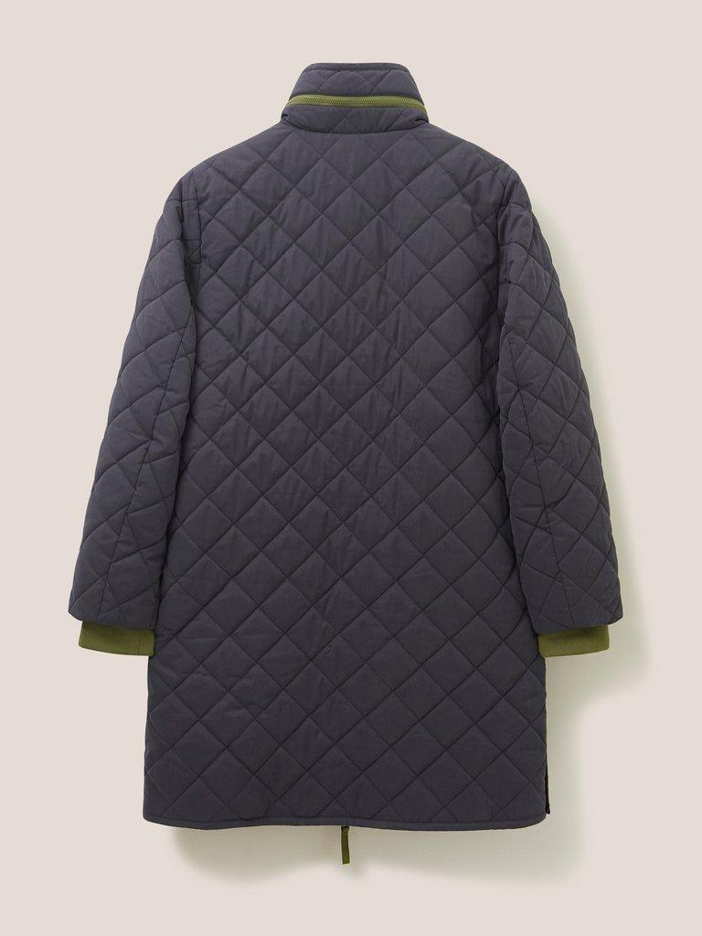 Luckie Quilted Coat in DK GREY - FLAT BACK