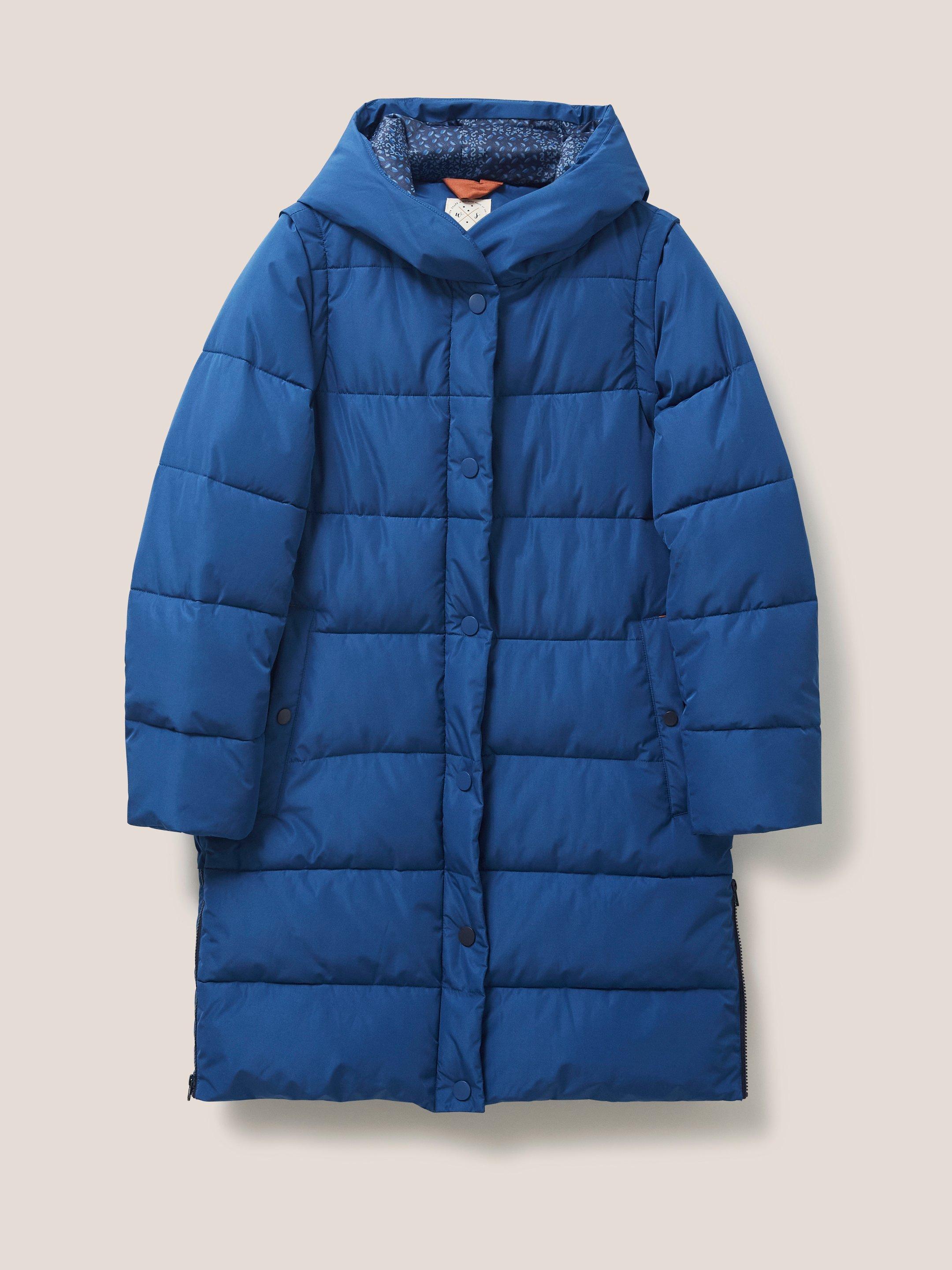 Dania Multiway Quilted Coat in BLUE MLT - FLAT FRONT