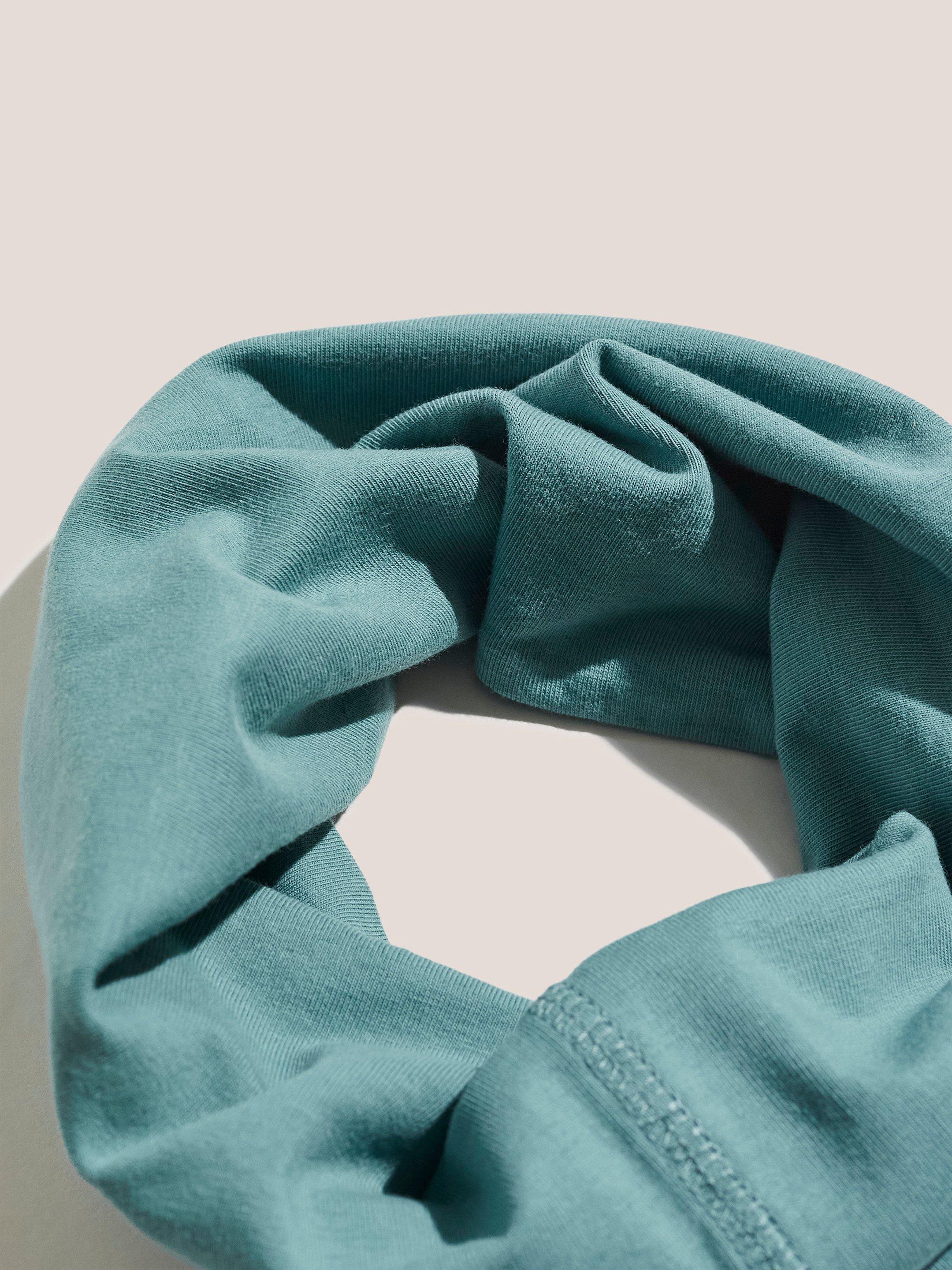 Versatile Casual Jersey Roll in LGT TEAL - FLAT DETAIL