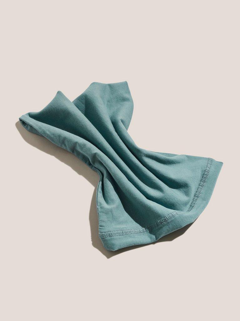 Versatile Casual Jersey Roll in LGT TEAL - FLAT FRONT