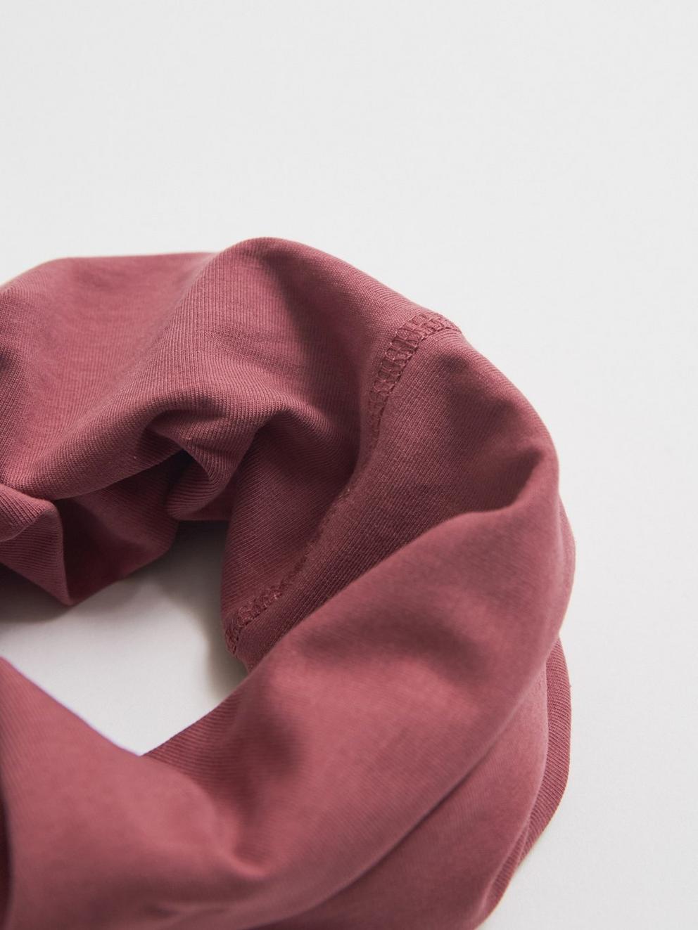 Versatile Casual Jersey Roll in MID PINK - FLAT DETAIL