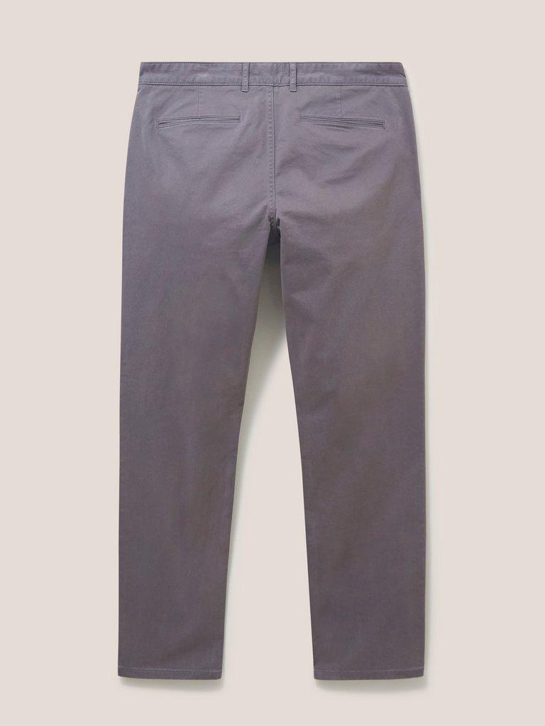 Elm Chino Trouser in MID GREY - FLAT BACK