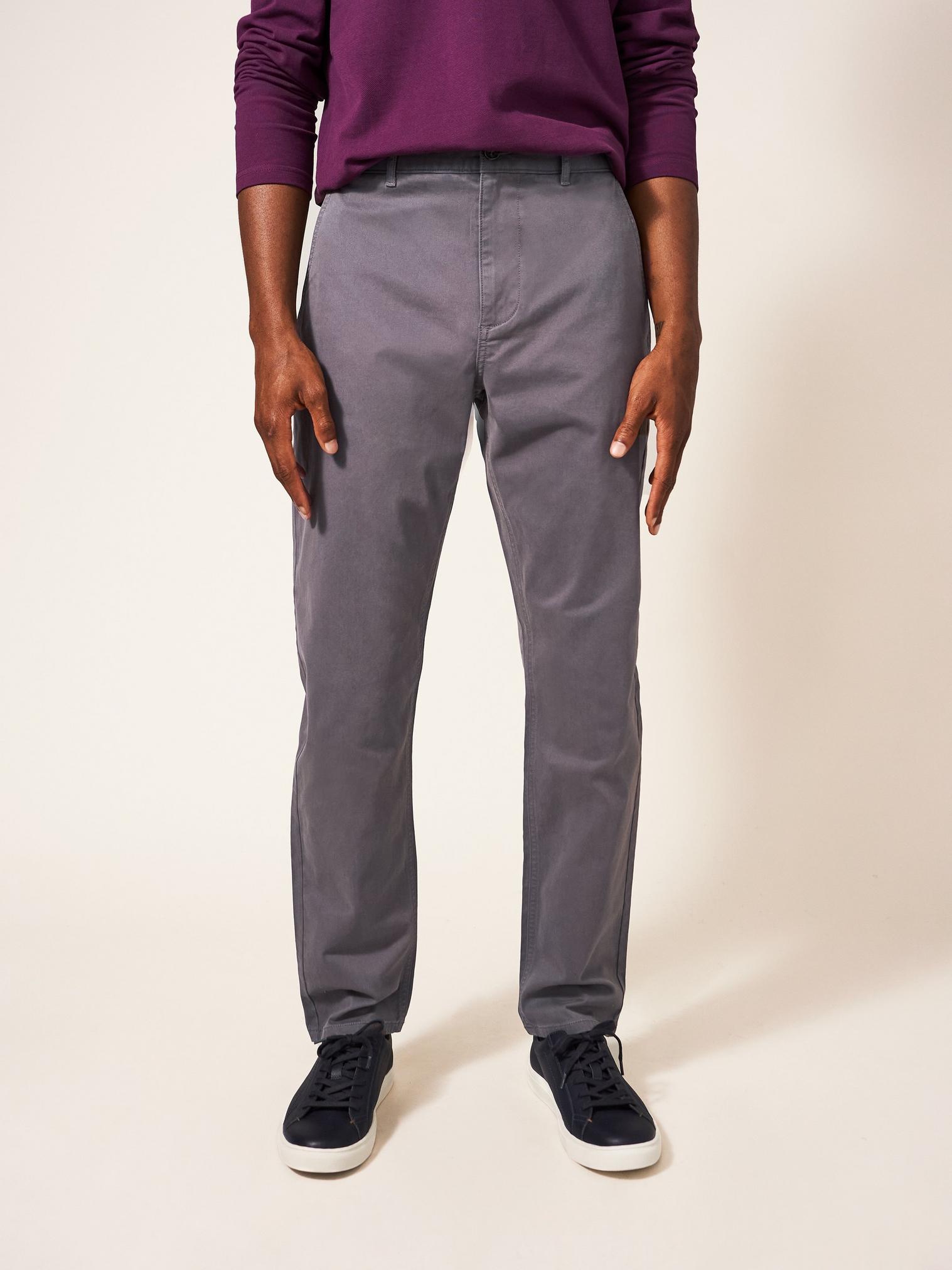 Elm Chino Trouser in MID GREY - LIFESTYLE