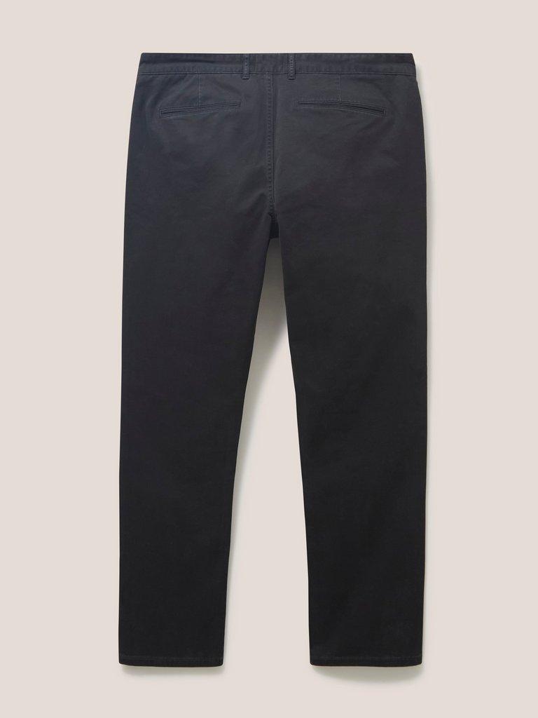 Elm Chino Trouser in PURE BLK - FLAT BACK