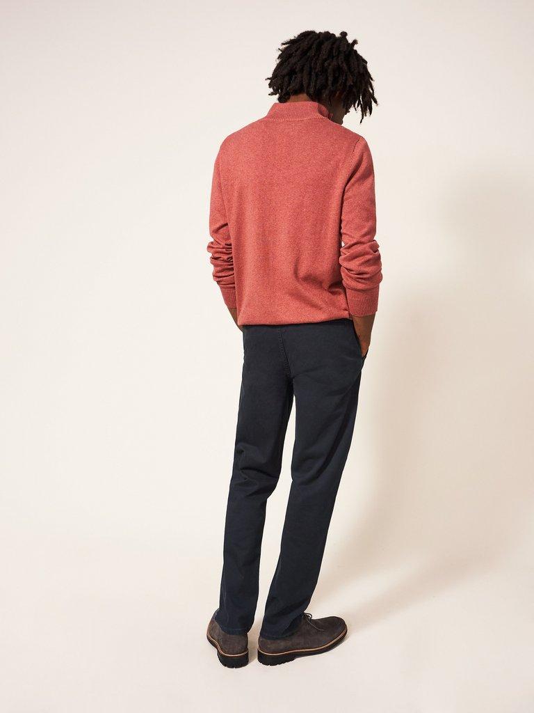 Elm Chino Trouser in PURE BLK - MODEL BACK