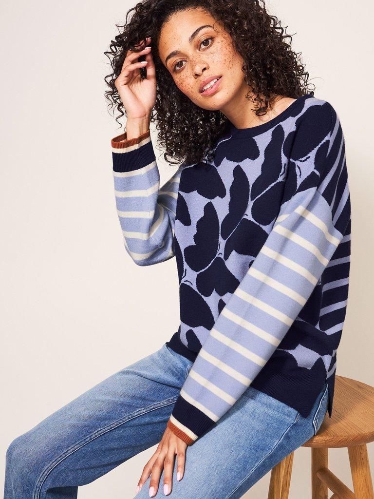 Butterfly Jumper in NAVY MULTI - LIFESTYLE