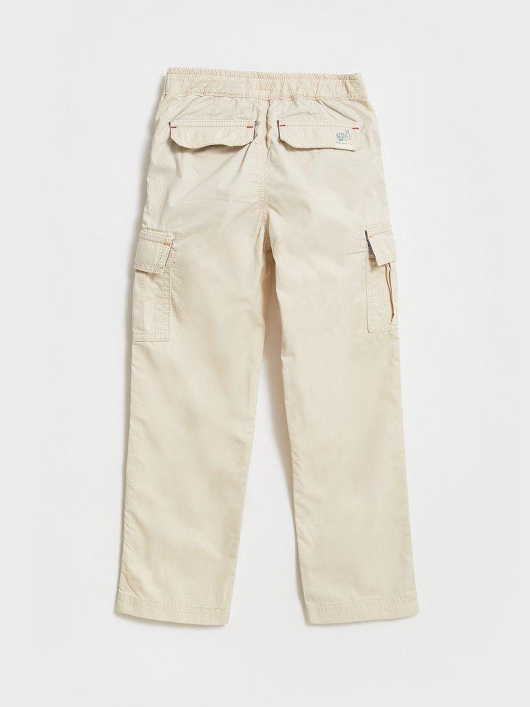 Caleb Cargo Trouser in LGT NAT - FLAT BACK