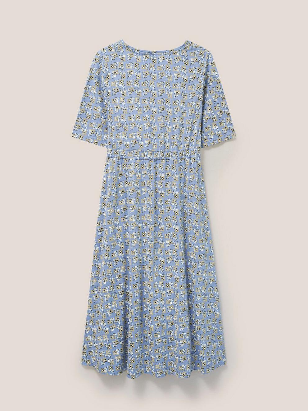 Nuelle Jersey Midi Dress in BLUE PR - FLAT BACK