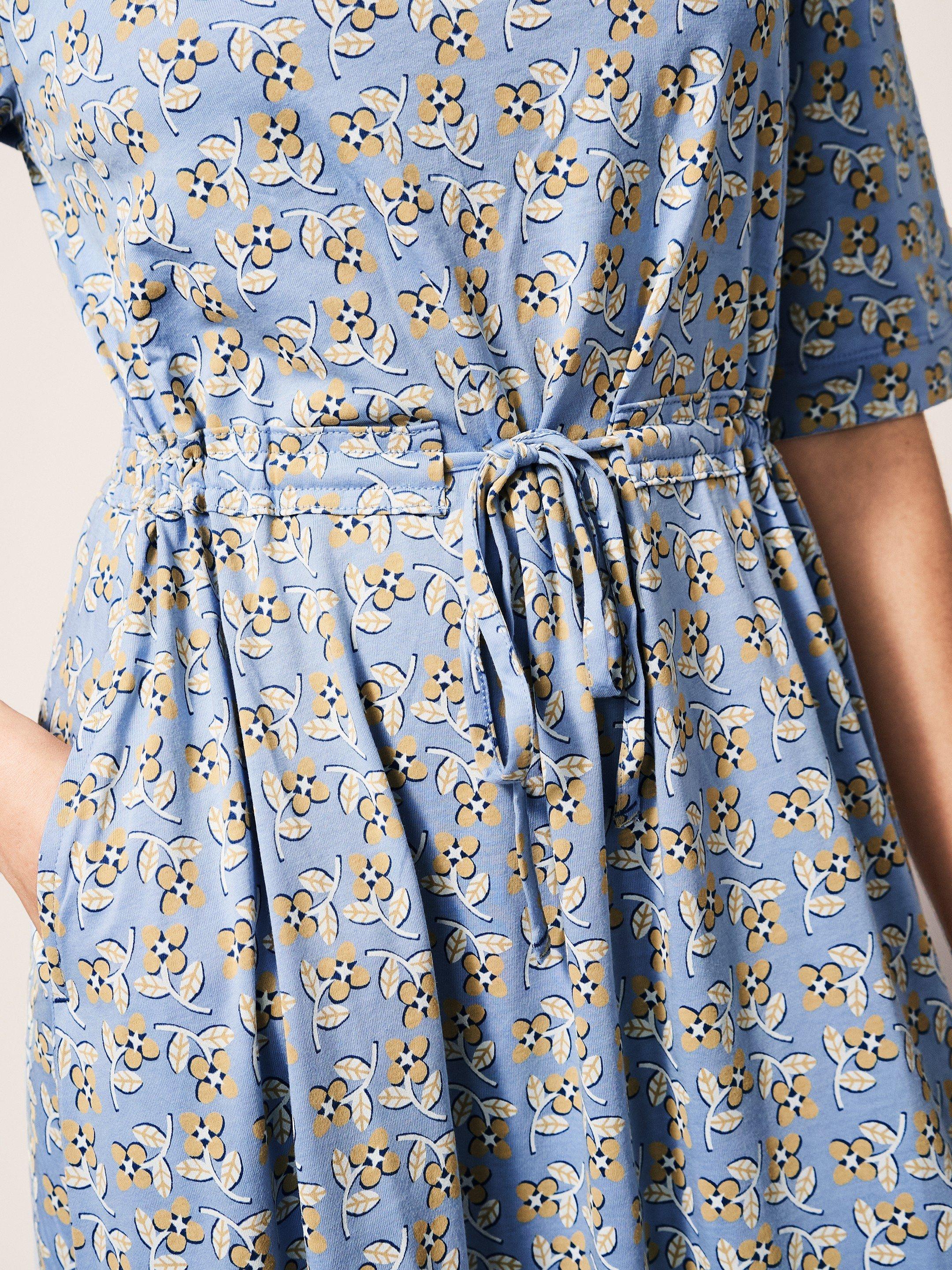 Nuelle Jersey Midi Dress in BLUE PR - MODEL DETAIL