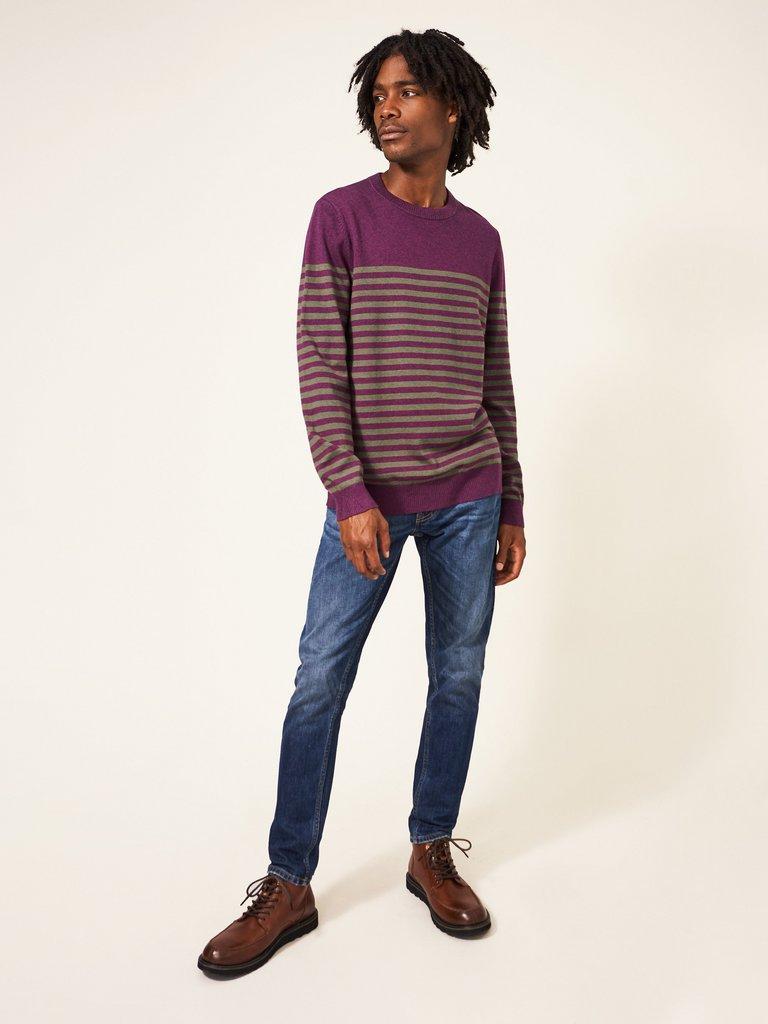 Jeans with hot sale purple stripe