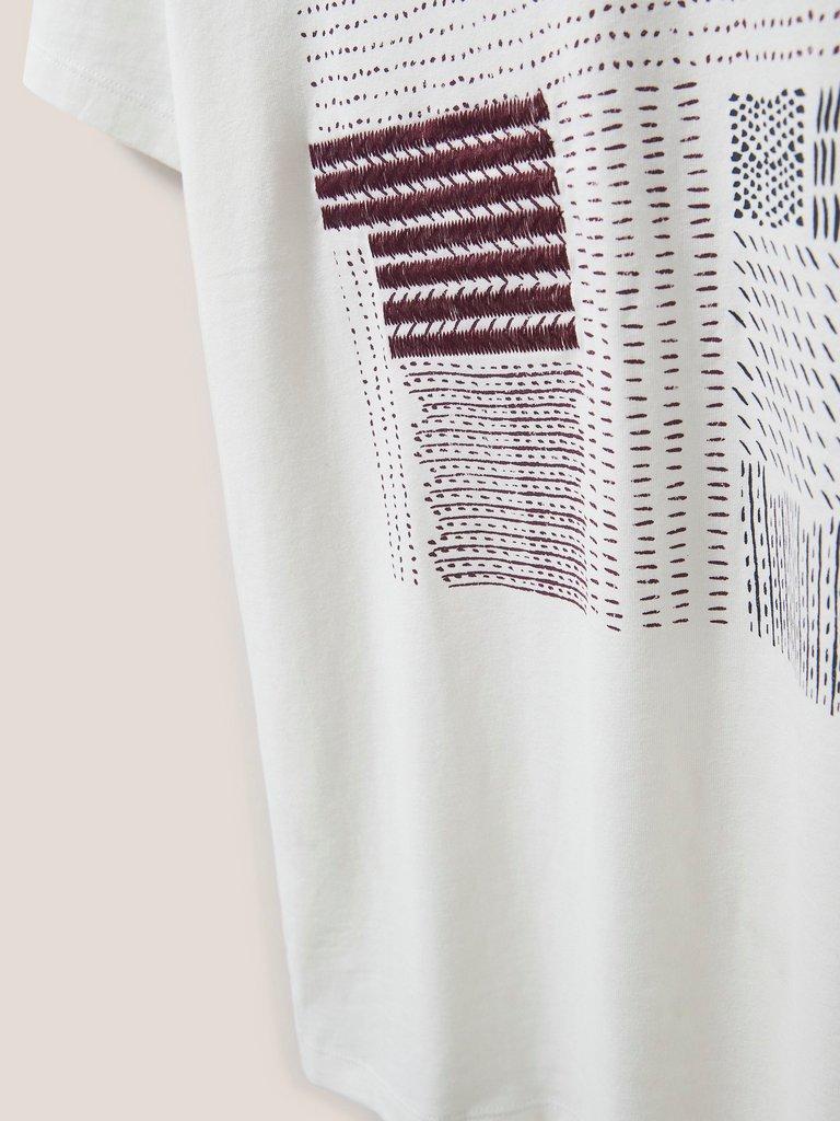Patchwork Graphic Tshirt in NAT WHITE - FLAT DETAIL