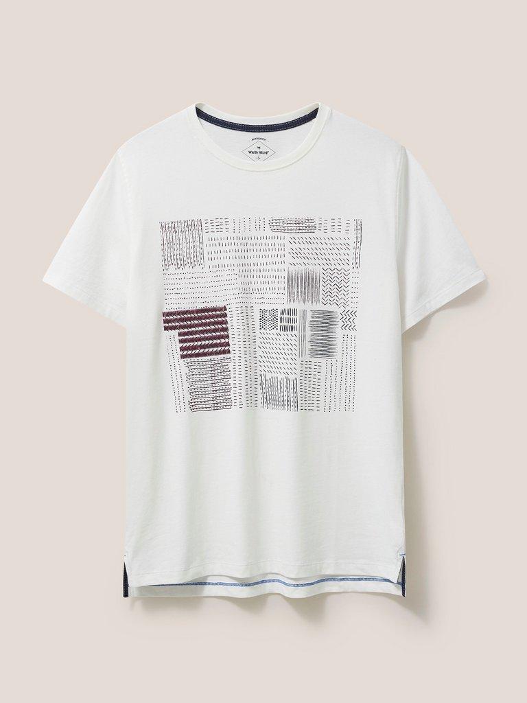 Patchwork Graphic Tshirt in NAT WHITE - FLAT FRONT